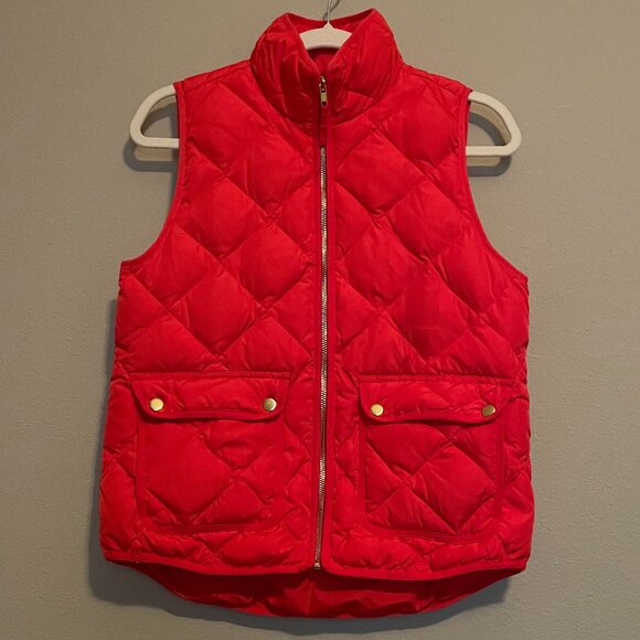 Woolrich, S,  Red, Full Gold Tone Zipper, Puffer, Down Vest - Picture 1 of 10